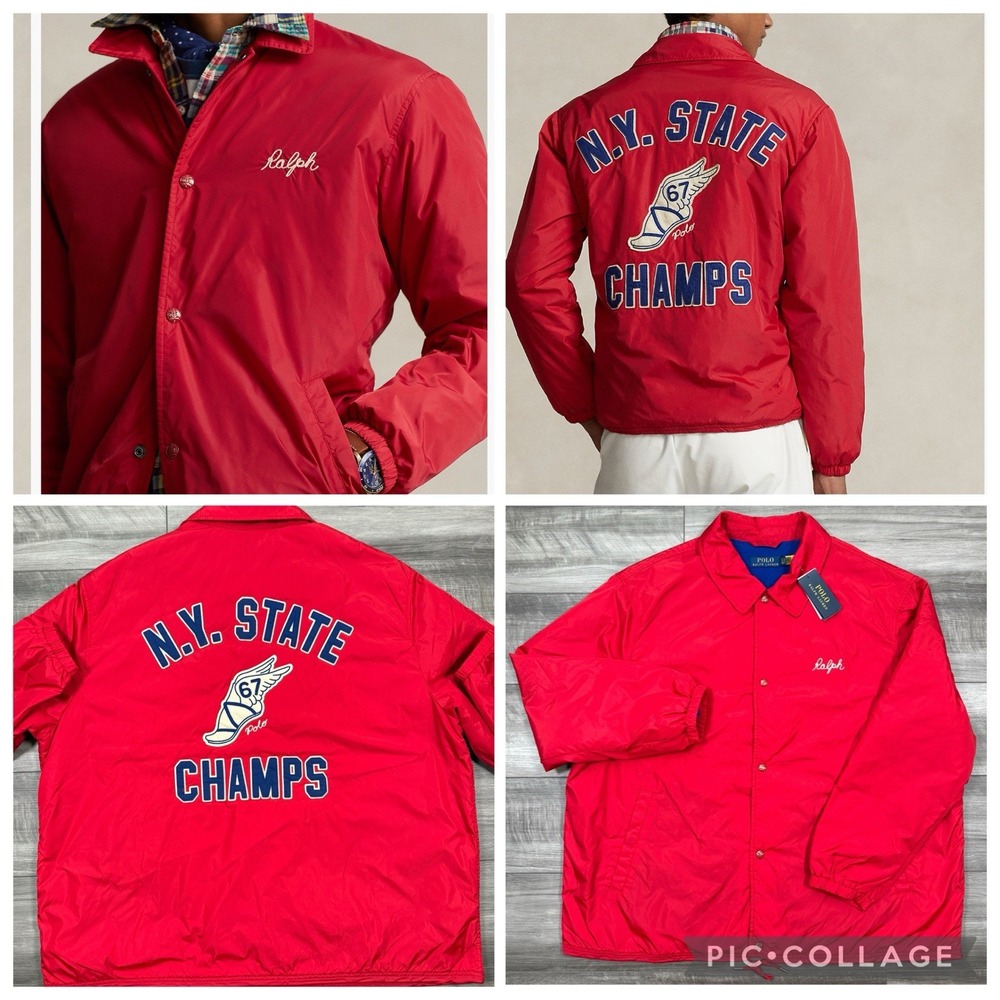 Polo Ralph Lauren Big & Tall 2XB NY STATE CHAMPS Water Repellent Coach's Jacket